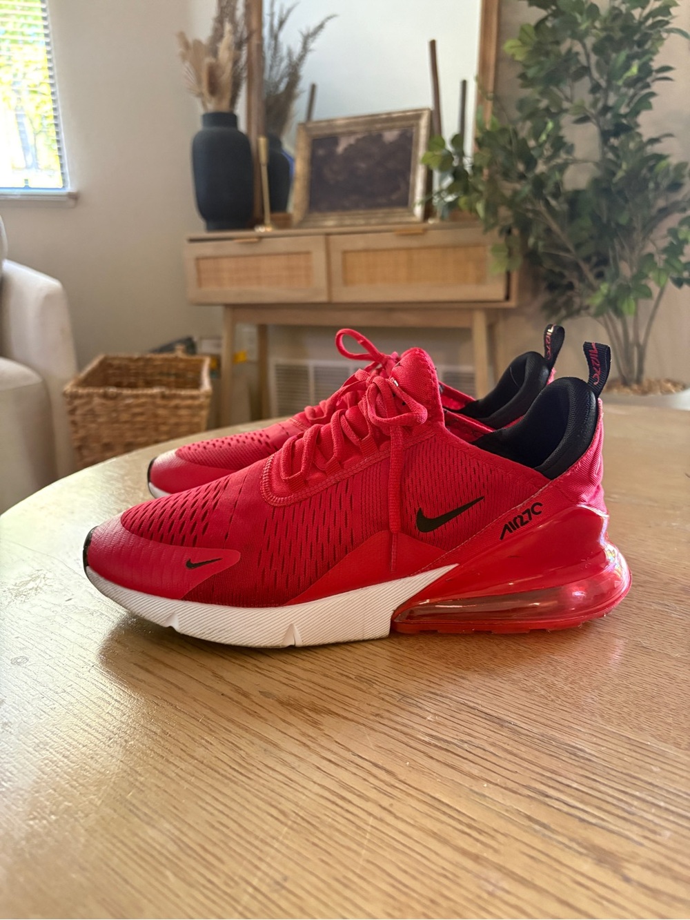Nike Red and Black Air Max 270 Sneakers